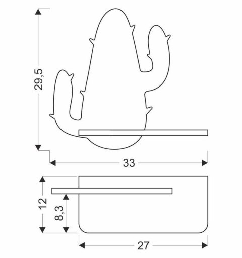 Lampa kinkiet półeczka LED 4W Cactus 21-00927