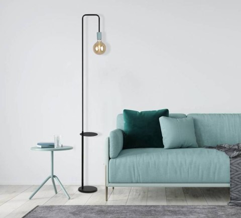 Lampa podłogowa czarno-zielona półka Viper