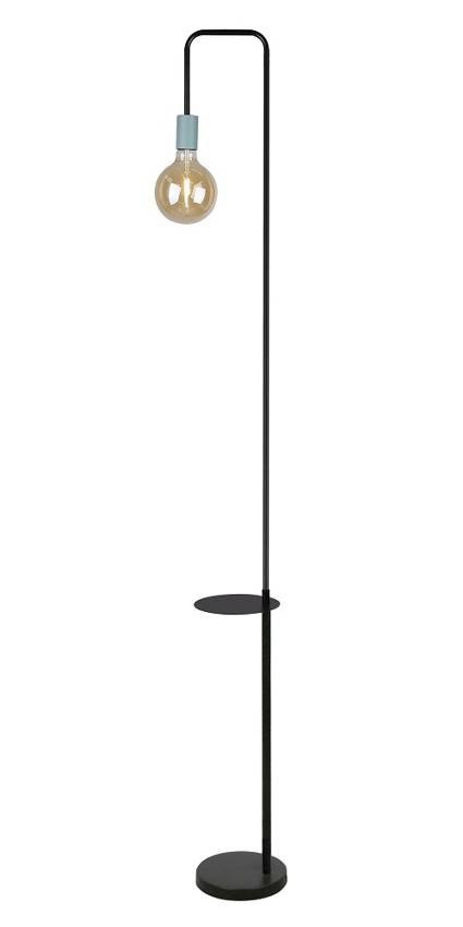 Lampa podłogowa czarno-zielona półka Viper