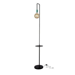 Lampa podłogowa czarno-zielona półka Viper