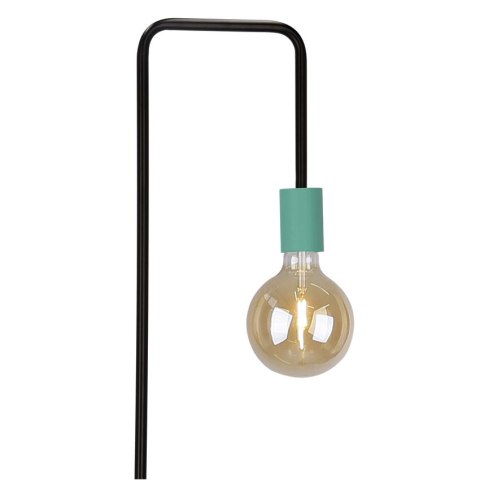 Lampa podłogowa czarno-zielona półka Viper