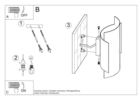 Sollux Lampa Kinkiet IMPACT czarny