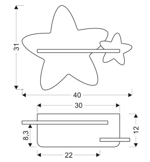 LAMPA STAR KINKIET ŚCIENNY 5W LED IQ KIDS