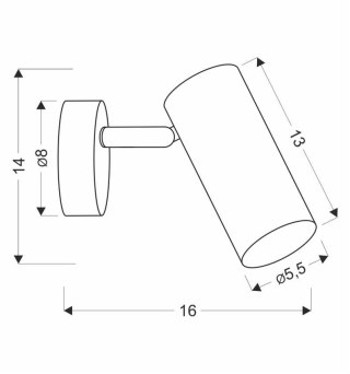 Kinkiet Lampa ścienna spot biały ruchomy 1xGU10 Colly 91-01603 Candellux