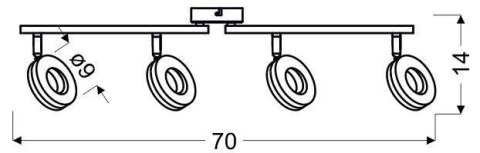 LAMPA ŚCIENNA CANDELLUX THEMA 94-60792 LISTWA LED CHROM