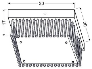 Lampa sufitowa chrom plafon LED 18W Debai 98-44723