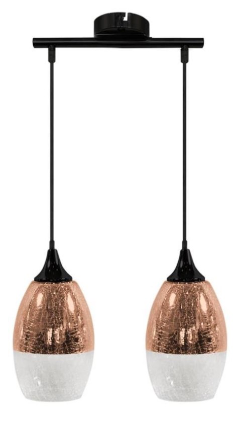Lampa sufitowa wisząca miedziana regulowana 2x60W Celia Candellux 32-57341