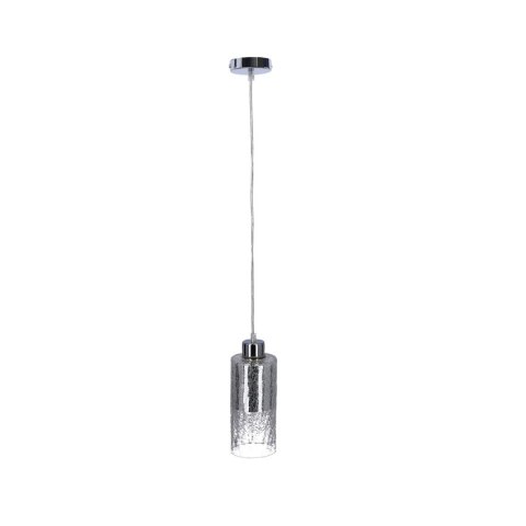Lampa wisząca sufitowa srebrna szklany klosz E27 Libano Candellux 31-51646