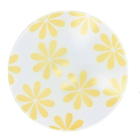 Plafon biały żółty w kwiatki 30cm Lucy 13-95308