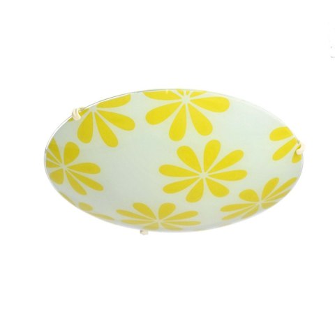 Plafon biały żółty w kwiatki 30cm Lucy 13-95308