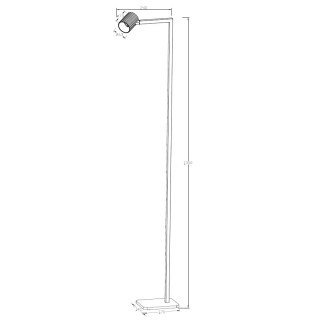 Lampa stojąca Tokio 1xGU10 czarna LP-787/1F BK