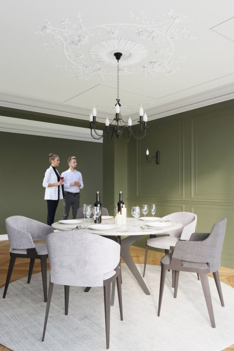 Sollux Lampa Żyrandol MINERWA 3 czarny