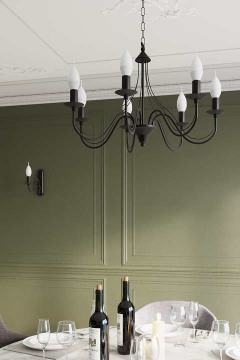 Sollux Lampa Żyrandol MINERWA 3 czarny