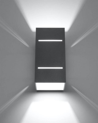 Sollux Lampa Kinkiet BLOCCO szary