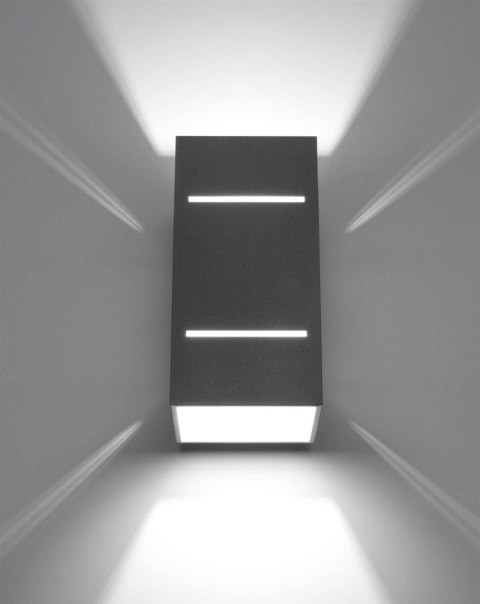 Sollux Lampa Kinkiet BLOCCO szary