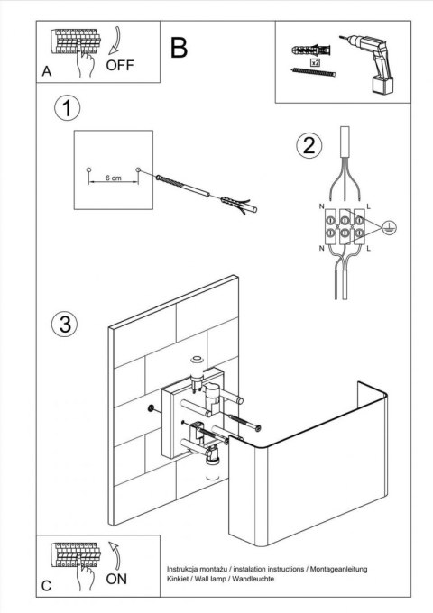 Sollux Lampa Kinkiet COPERTURA biały