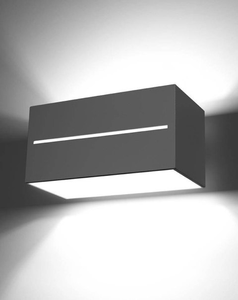Sollux Lampa Kinkiet LOBO MAXI szary