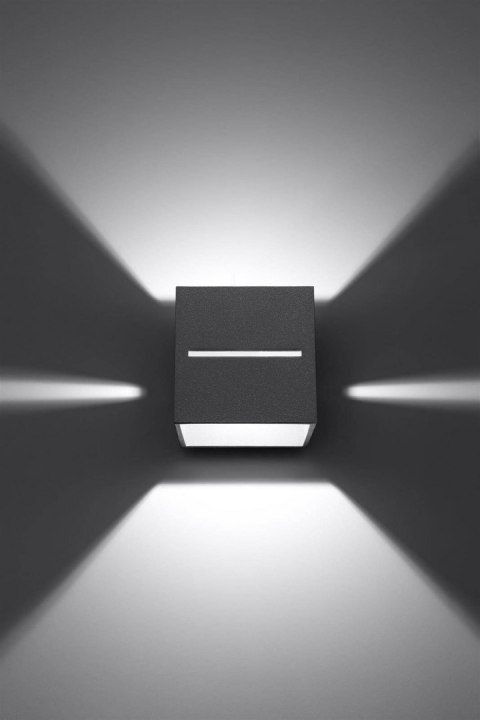 Sollux Lampa Kinkiet LOBO szary