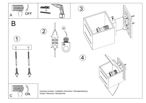 Sollux Lampa Kinkiet LORETO biały