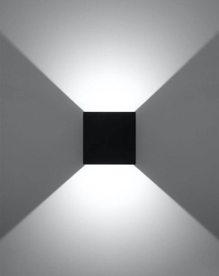 Sollux Lampa Kinkiet LUCA czarny LED IP54