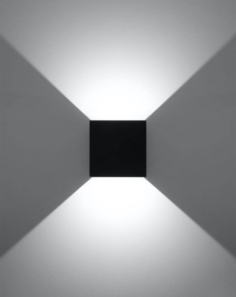 Sollux Lampa Kinkiet LUCA czarny LED IP54