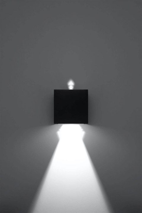 Sollux Lampa Kinkiet LUCA czarny LED IP54