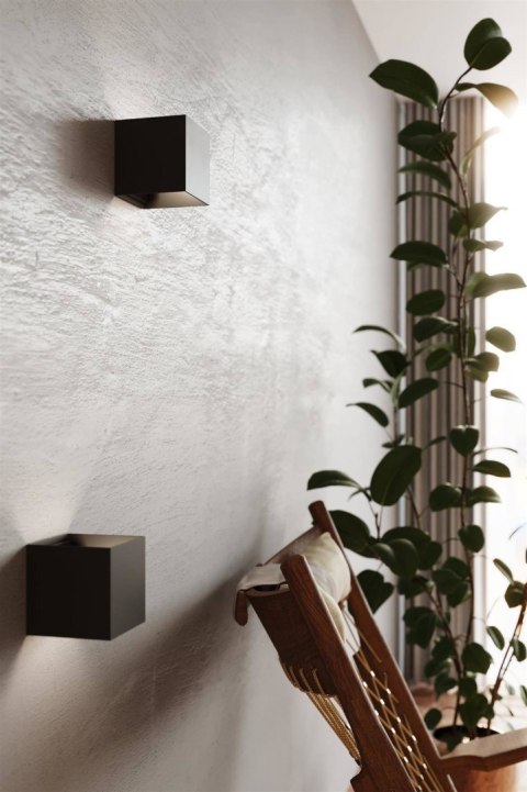 Sollux Lampa Kinkiet LUCA czarny LED IP54