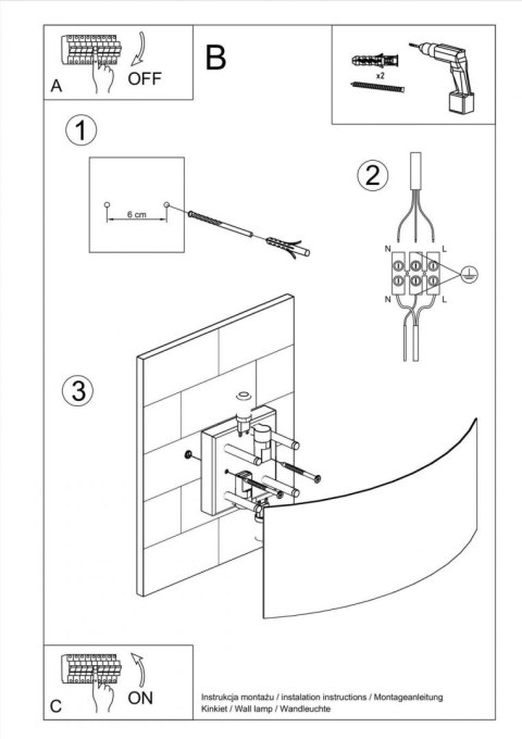 Sollux Lampa Kinkiet MAGNUS czarny