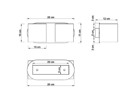 Sollux Lampa Kinkiet ORBIS 2 biały