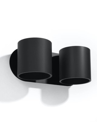 Sollux Lampa Kinkiet ORBIS 2 czarny