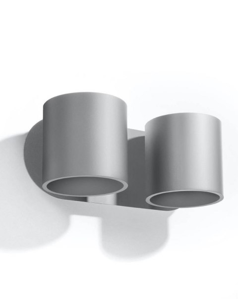 Sollux Lampa Kinkiet ORBIS 2 szary