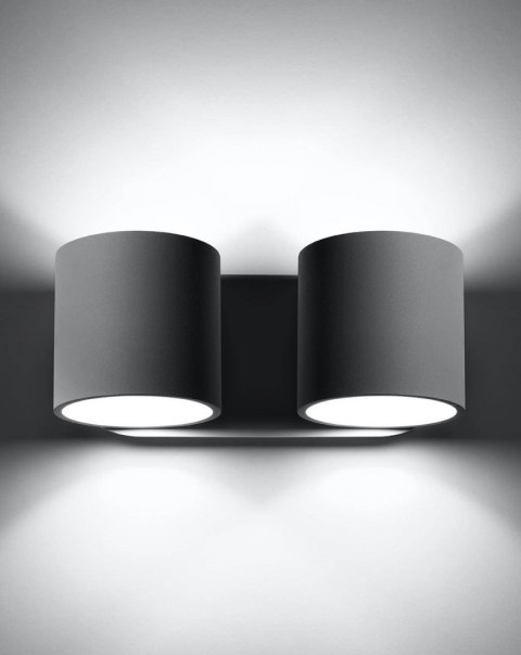 Sollux Lampa Kinkiet ORBIS 2 szary