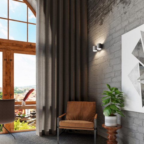 Sollux Lampa Kinkiet ORBIS 2 szary