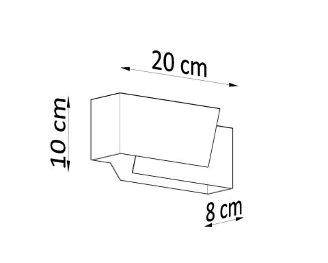 Sollux Lampa Kinkiet PIEGARE biały