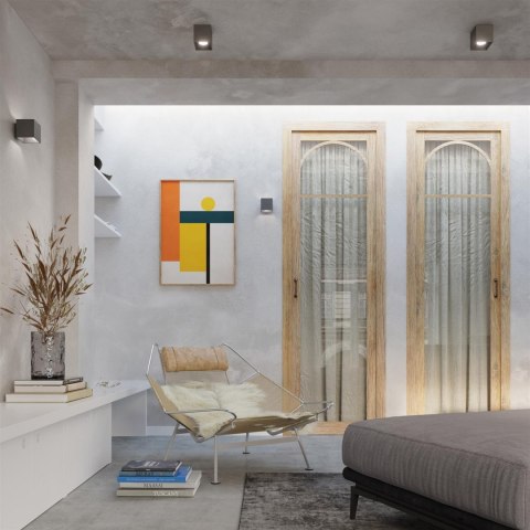 Sollux Lampa Kinkiet QUAD 1 antracyt