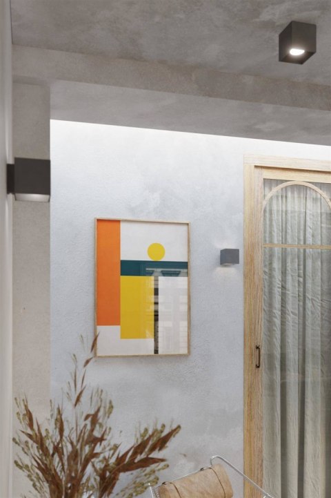 Sollux Lampa Kinkiet QUAD 1 antracyt