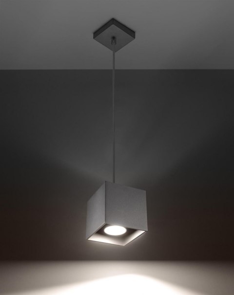 Sollux Lampa wisząca QUAD 1 szary