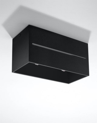Sollux Lampa Plafon LOBO MAXI czarny