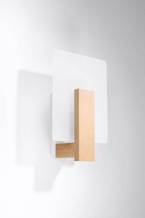 Sollux Lampa Kinkiet LAPPO naturlane drewno