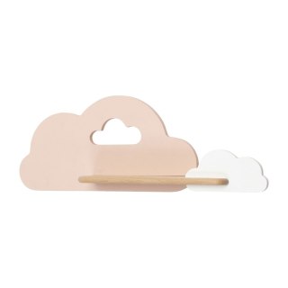 Kinkiet LED 5W dla dziecka biało-różowa chmurka z półką Cloud 21-75703