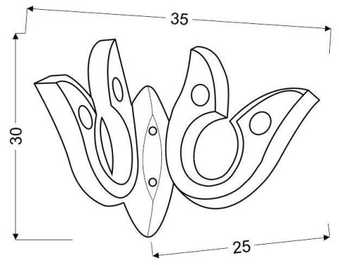 Kinkiet chromowy LED podwójny z kryształkami 10W Venezia Candellux 22-55507
