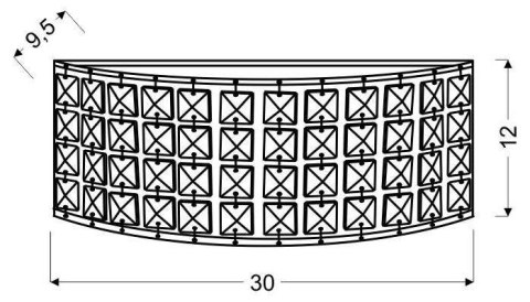 Kinkiet ścienny chromowy z kryształkami Lords Candellux 21-37909