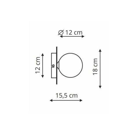 Kinkiet Roma złoty 1xG9 Light Prestige