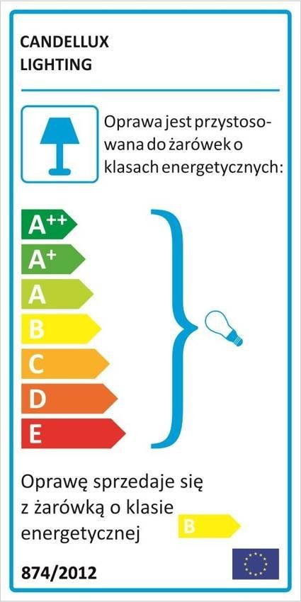 Lampa Sufitowa Candellux Vatan 13-11476 Plafon E27 Plastik Energo Biała