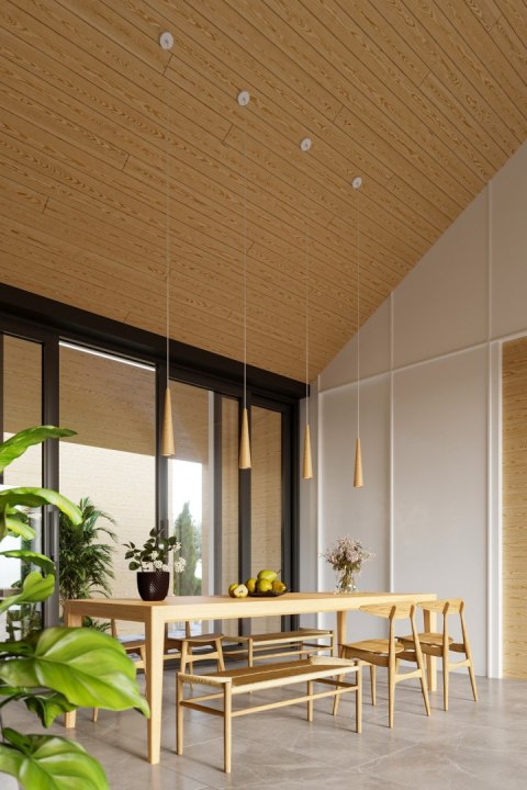 Sollux Lampa wisząca SULA 3P naturalne drewno