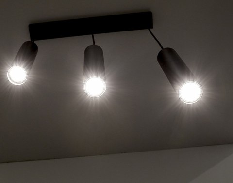 Lampa wisząca czarna potrójna 3x25W Tubo 33-79107