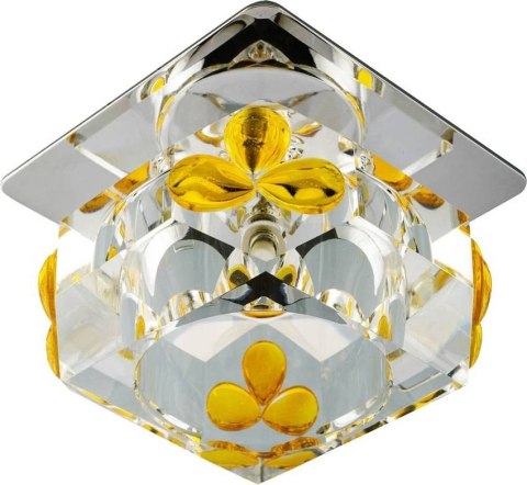 Oprawa stropowa sk-49 ch/wh+ye kryształ 1xg4 żółte łezki