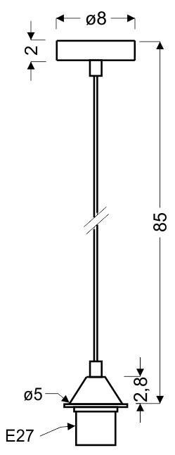 OPRAWA ZAW 1X60W E27 NIKIEL MAT