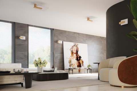 Sollux Lampa Plafon LAPPO naturlane drewno