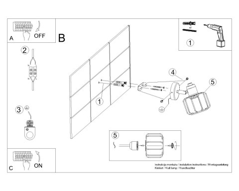 Sollux Lampa Kinkiet BELUCI 1 biały